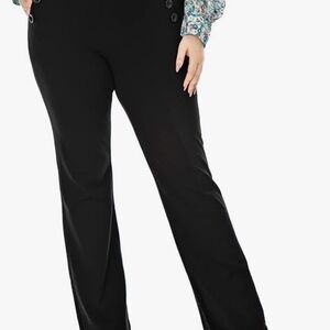 Chic Black Wide Leg Women's Pants